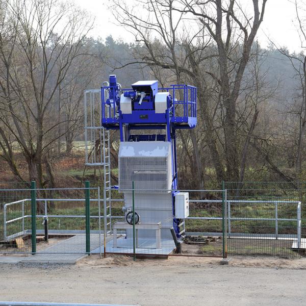 Wasserbehandlungsanlage Ruhmühle: Rechenanlage im Einlaufbauwerk
